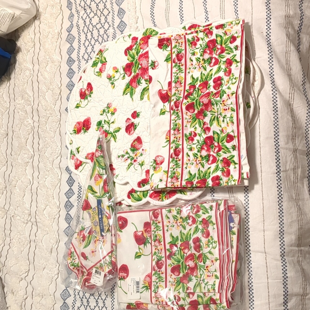 April Cornell Strawberry Basket Table Set